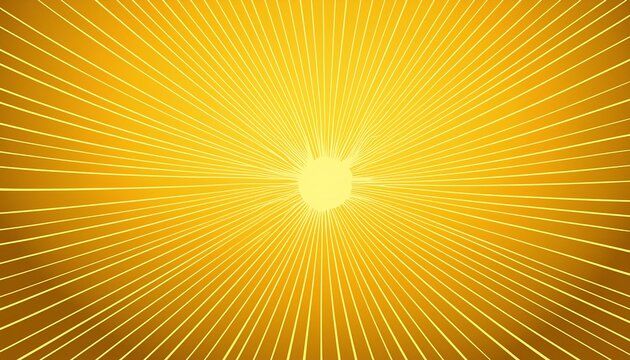 Sun And Rays On Yellow Background
