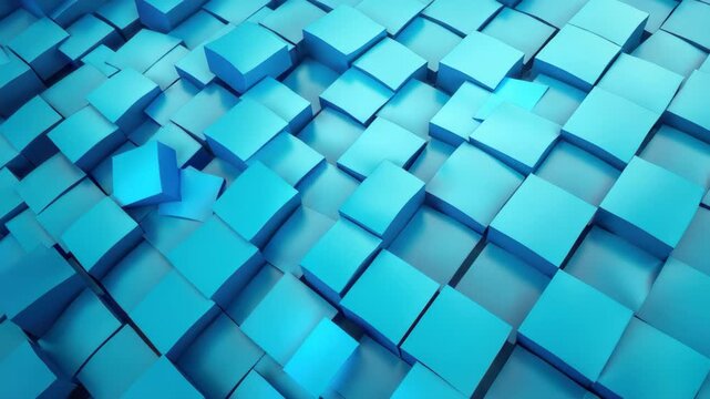Abstract Blue Cubes: A mesmerizing arrangement of light blue cubes, creating a textured and geometric abstract background with a sense of depth and modernity.