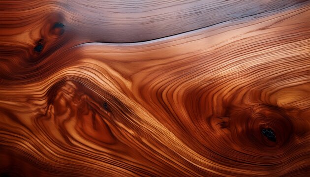 Beautiful Lacquered Wooden Surface Close Up