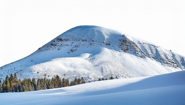 Just A Snowy Hill Covered In Snow Isolated