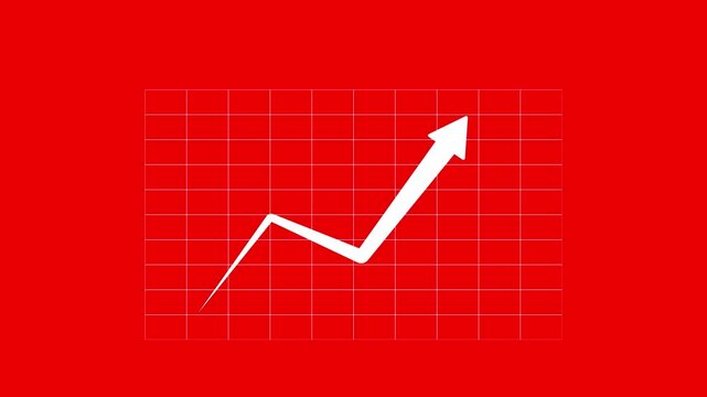 Business grow arrow animation