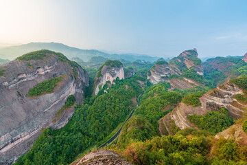 Obraz premium Bajiaozhai Scenic Area, located at the border of Ziyuan (Guangxi, Guilin) ​​and Xinning (Hunan).