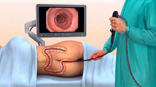 colonoscopy, colonoscopy procedure, endoscopy, colon examination, large intestine examination, colorectal examination, doctor, patient