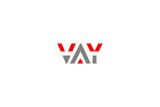 Abstract VAV VAY Letter Monogram Logo Geometric AVA Text Sign Identity for Corporate Tech Business
