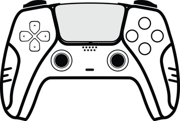 Line Art Vector Illustration of a Joystick © Sukma
