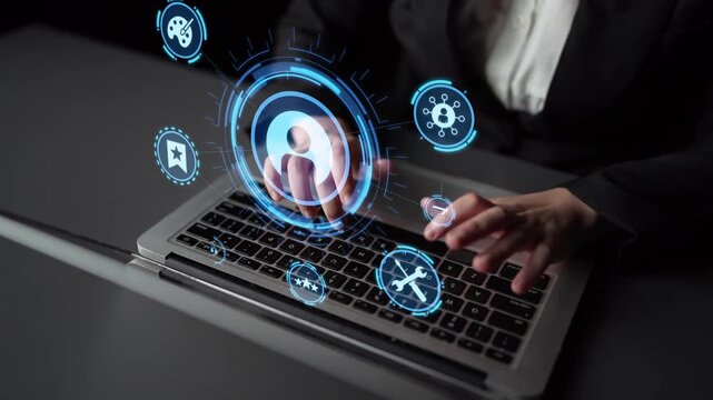 Personalization icons showing customization, user profile and experience design for personal service, customer journey and adaptive digital interaction. Funnel