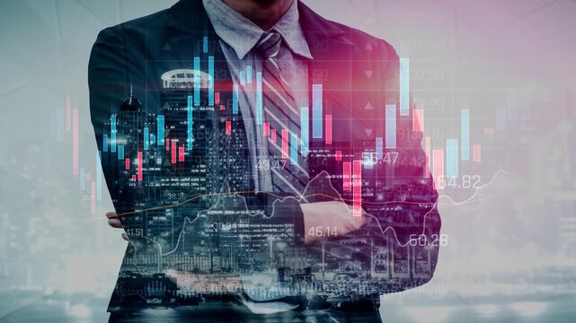 Candlestick chart visualizing financial market trends, investment patterns, price fluctuations, and trading strategy in capital and digital asset markets Marrow