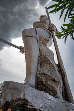 COTONOU, BENIN: The Amazon Monument (Monument Amazone), a 30-metre bronze-clad statue on the Esplanade des Amazones, honours the Mino &mdash; the all-female military regiment of the Kingdom of Dahomey