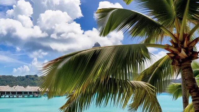 Bora Bora Island, French Polynesia. Aerial view.