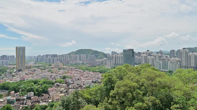 Urban landscape of the Eastern District, Zhongshan City, Guangdong Province, China.