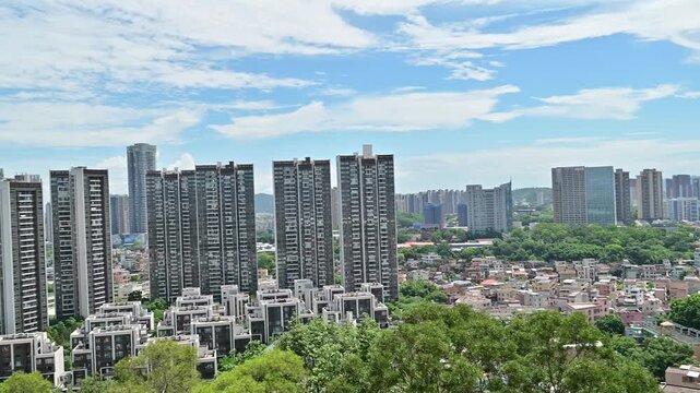 High-rise residential development in the East District of Zhongshan City, Guangdong Province, China