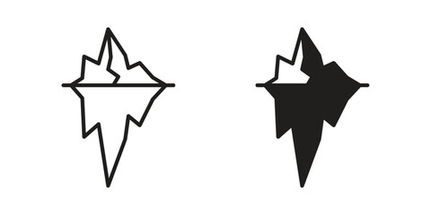 Iceberg icon thin line pictograms group © Fati