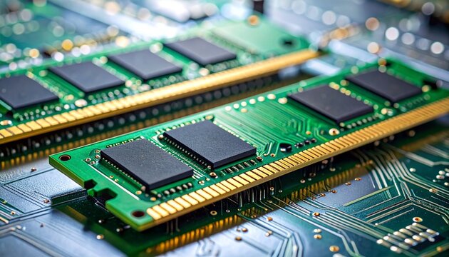 Computer Memory Modules with Semiconductor Chips on Circuit Boards