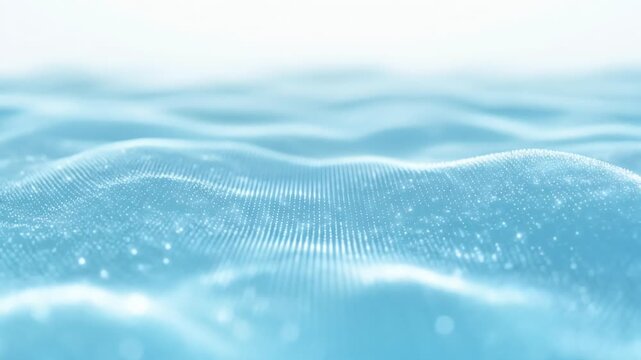 Soft blue abstract surface with gentle waves and white dots across a tranquil ocean texture, softly!