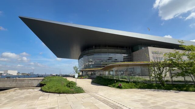 Exterior view of Opera building in Copenhagen city, Denmark