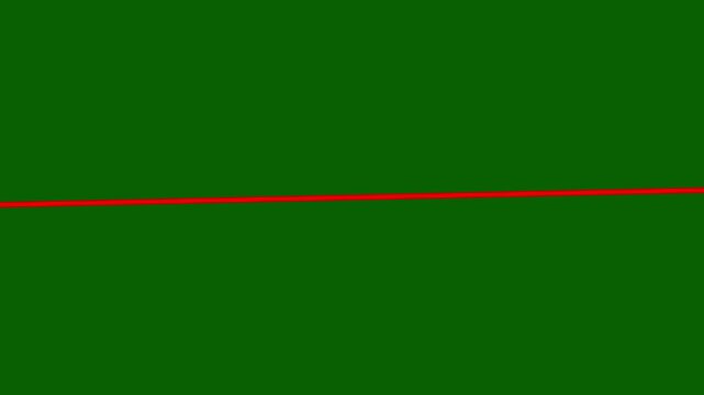 Minimalist Red  Horizontal Line Animation on Green Screen Chroma Key Background for Video Editing, Divider, Graphic Element, Transition Overlay, and Design Layout 4k stock  video.