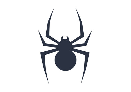 Black silhouette of a crawling spider