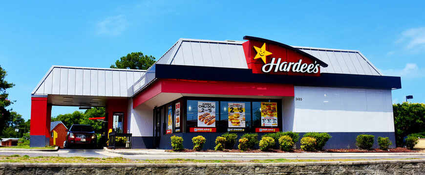Hardee's Fast Food Restaurant, Fayetteville, North Carolina, USA