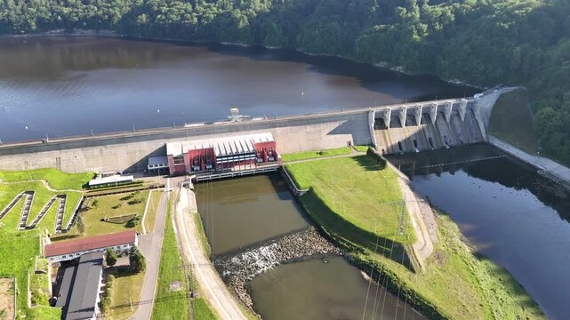 Roznow Dam and Hydroelectric Power Station at Roznow lake, Poland