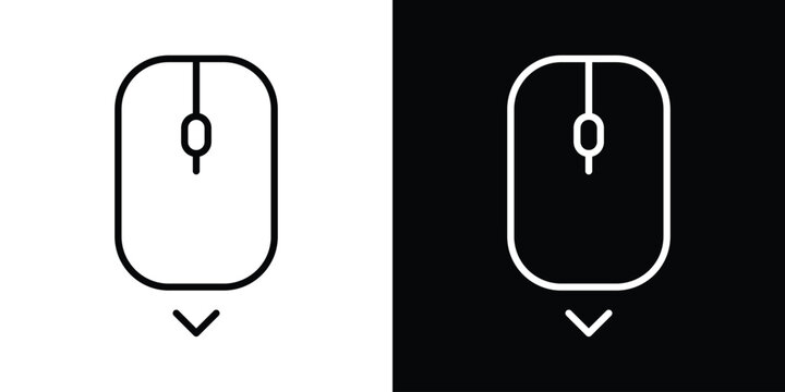 Scroll down computer mouse icon