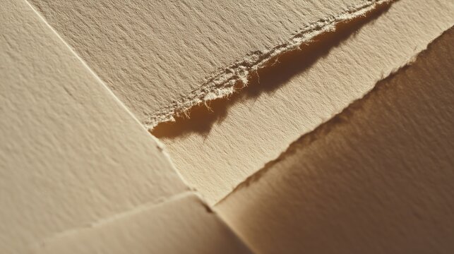 Torn envelope jagged edge close up