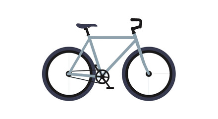 Obraz premium Minimalist grey urban commuter bicycle with black wheels