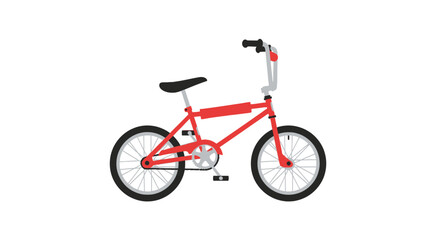 Obraz premium Red freestyle bmx bicycle with compact frame and black seat