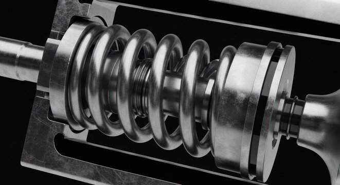 Detailed close-up of a mechanical pump impeller and shaft assembly.