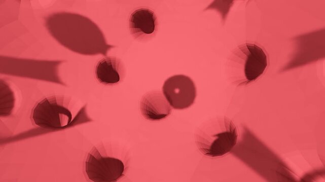3D Render Virus Animation with Camera Zoom In on Green Screen
