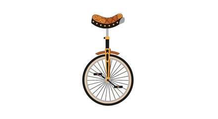 Ornamental unicycle with patterned saddle and golden details © kamil