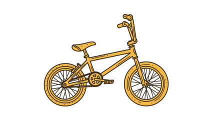 Obraz premium Yellow bmx bike for extreme sports and stunts