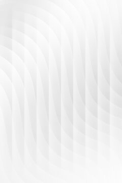 Clean white and grey abstract geometric pattern background, trendy soft wave textured backdrop for website cover and poster.