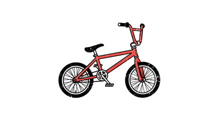 Obraz premium Red bmx bicycle in distressed vintage style