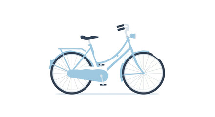Fototapeta premium Classic blue city bicycle with chain guard and rear rack