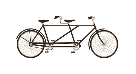 Fototapeta premium Two seater brown tandem bicycle for couple cycling