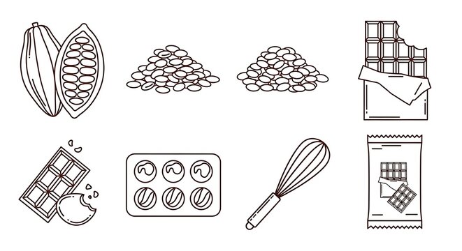 Chocolate and Cocoa Cocoa Beans and Baking Tools