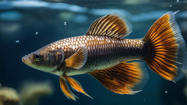 guppy fish in aquarium