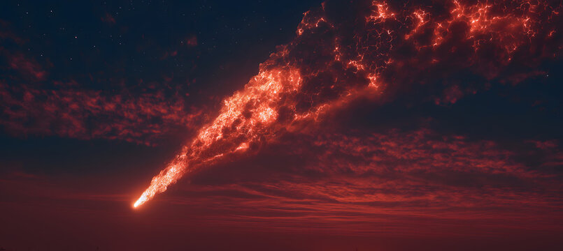 Epic Of Gilgamesh Giant Meteor Tear Night Sky, Sacred Carving On Fireball Silhouette Uruk City, Commercial Visual Asset For Epic Narrative Story Game
