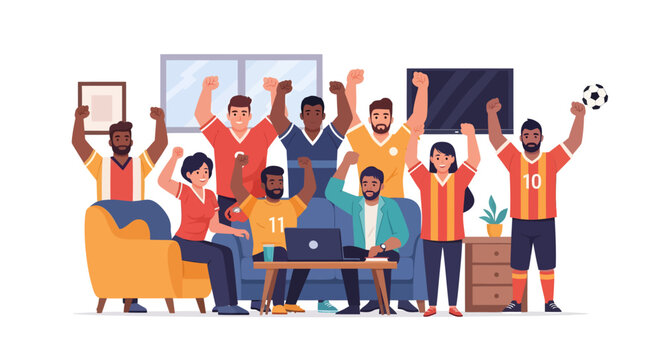 Diverse team celebrating success with high fives and cheers. Group of professionals rejoicing after achieving business goals. Collaborative office.