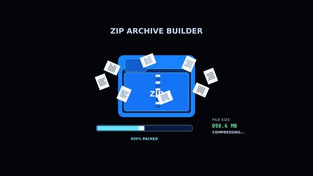 ZIP Archive Builder Computer Software Compression Screen