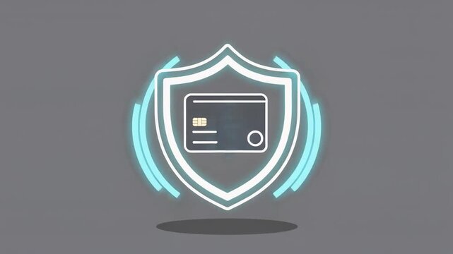 Secure Payment Shield Finance Icon Animation
