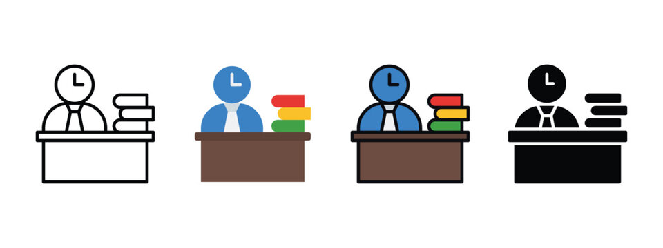 Busy Work Schedule Icon for Office Productivity and Time Management