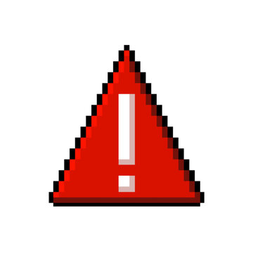 red warning computer sign