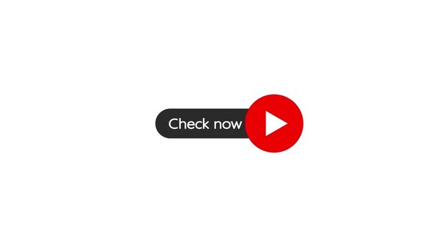 A dark gray rounded rectangle button with the white text CHECKNOW is positioned to the left of a bright red circle containing a white right-pointing triangle play on a clean white background