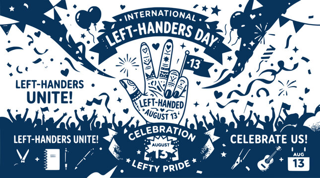 International Left-Handers Day Celebration August 13th - Lefty Pride Unite!
