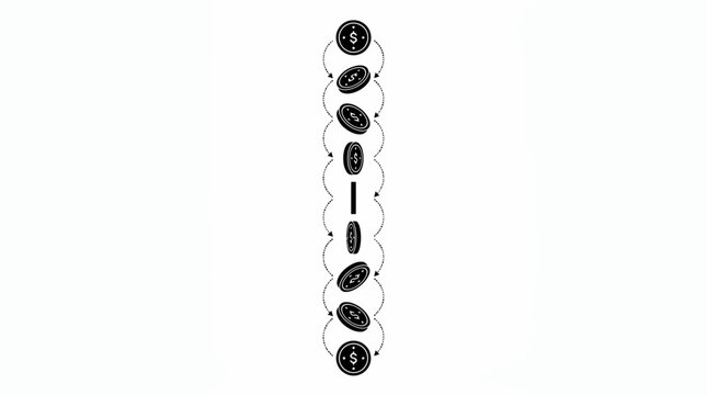 Dollar Coin Flip Animation Sequence
