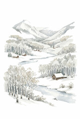 Snow-Dusted Aspen Valley.