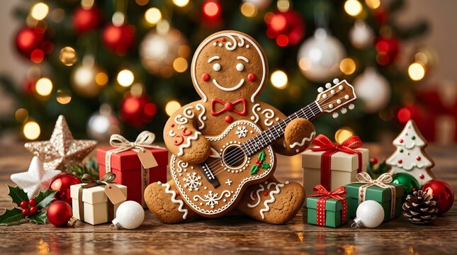 Christmas day gingerbread wonderland a festive holiday scene