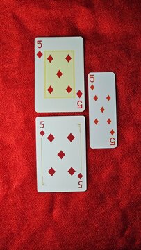 Five of coins - five of diamonds - five of pentacles - playing cards