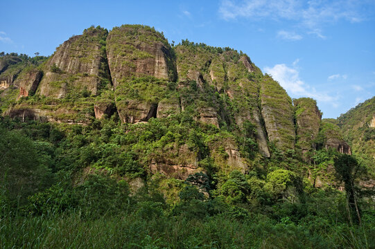 Karst rock formations and rice paddies of the Harau Valley